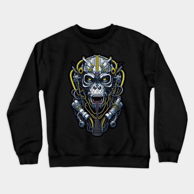 Techno Apes S03 D15 Crewneck Sweatshirt by Houerd